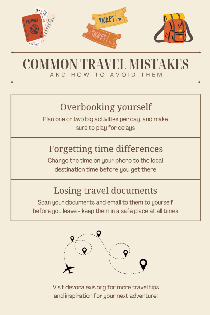3 common travel mistakes and how to avoid them devon alexis